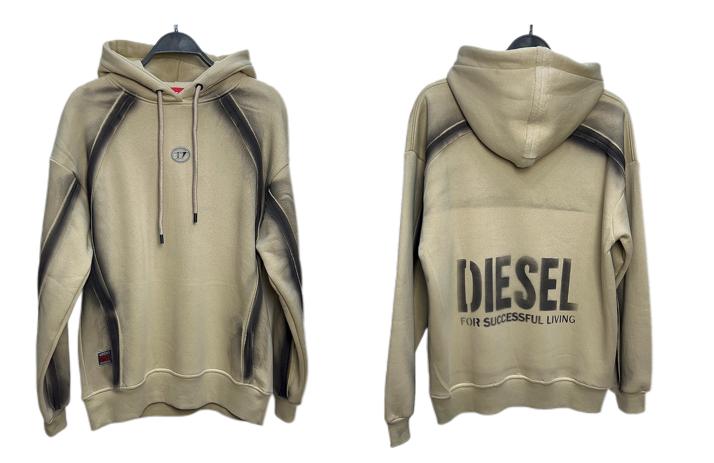 Hoddie Diesel Sprayed Beige