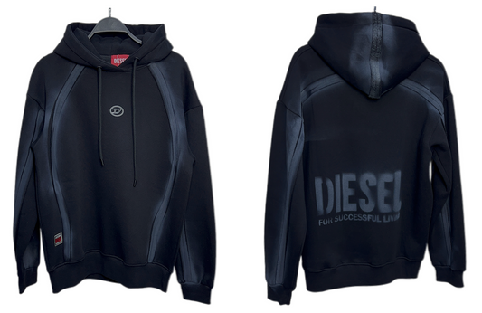 Hoddie Diesel Sprayed Black